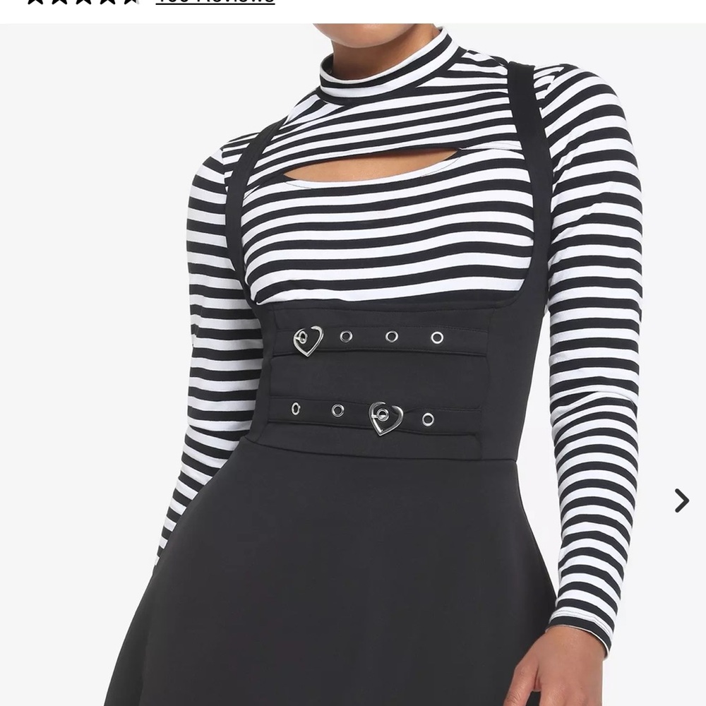 Hot Topic Black Sheath Dress Long Sleeve Mock Neck